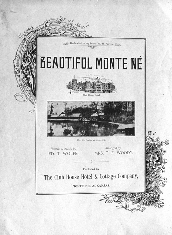 Cover for the Sheet Music for Beautiful Monte Ne